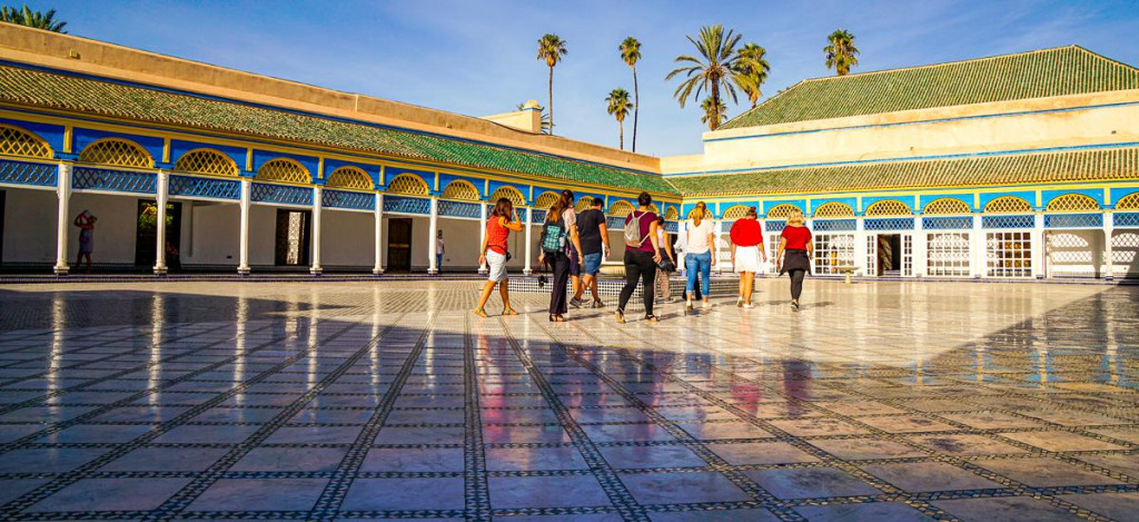 Hof im Bahia-Palast in Marrakesch
