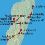 Karte Reise Madagaskar Die facettenreiche Insel aktiv erleben 2022/23