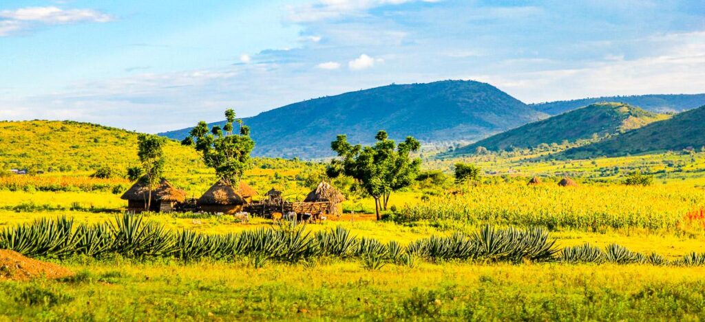 Massai-Dorf in Kenia