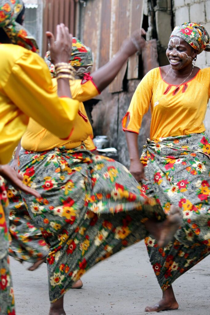 Tufo-Tänzerinnen in Mafalala, Maputo