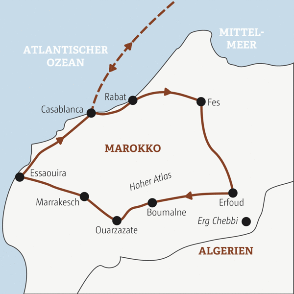 Marokko Rundreisen junge Leute 2025