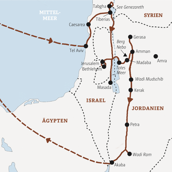 Israel – Jordanien Rundreisen 2025