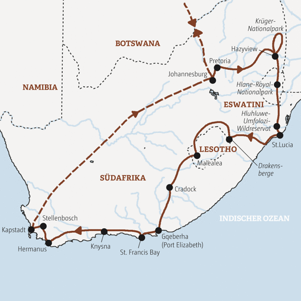 Südafrika Rundreisen 2025