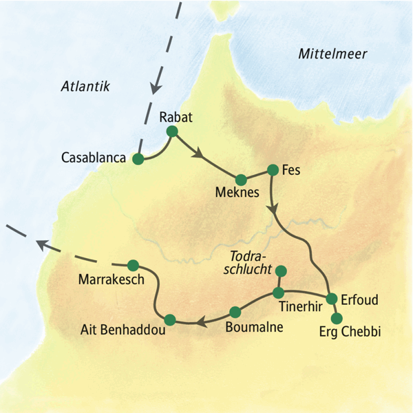 Marokko gefuehrte Rundreisen 2025/2026  |  Erlebnisreisen-Afrika