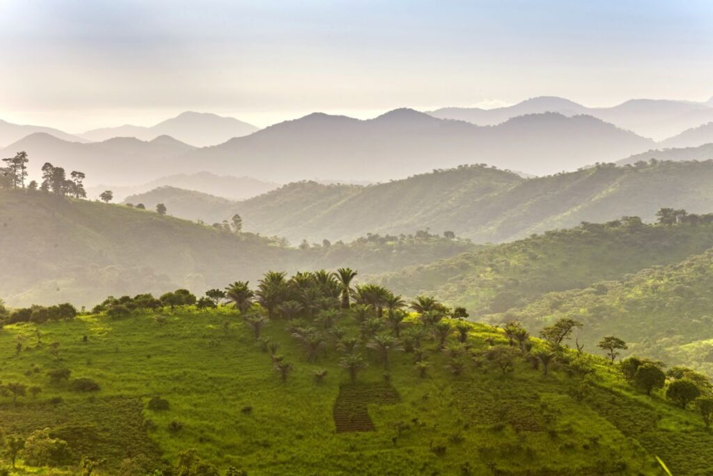 Landschaftszene in Kamerun